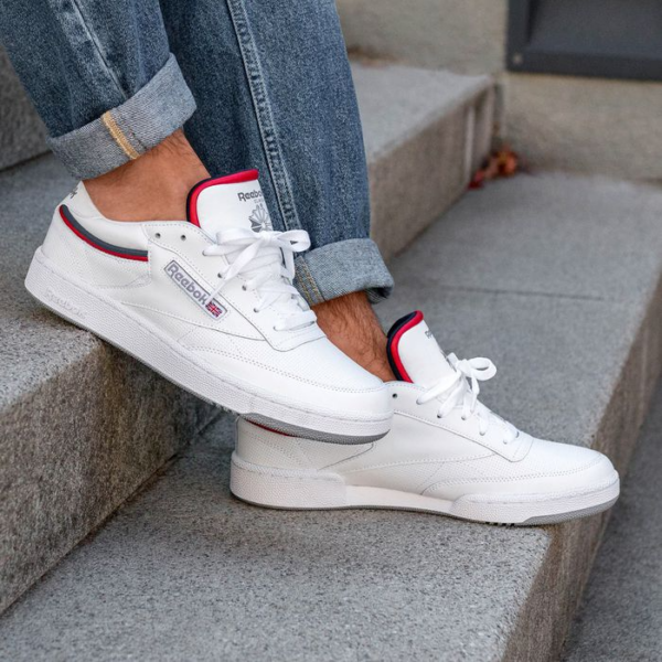 Giày Reebok Club C 85 MU 'White Excellent Red' FW4299 - Ảnh 2
