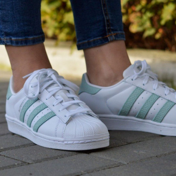 Giày Adidas Superstar Wmns 'Green Silver Metallic' B41509 - Ảnh 3