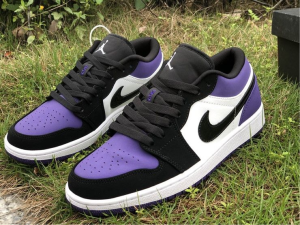 Giày Nike Air Jordan 1 Low Court Purple GS 553560-125 - Ảnh 3
