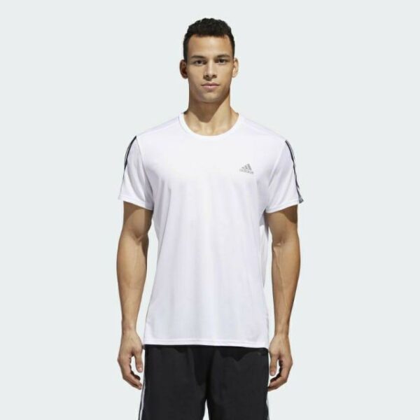 Áo Adidas Running 3 Stripes Tee White DN9041 - Ảnh 3