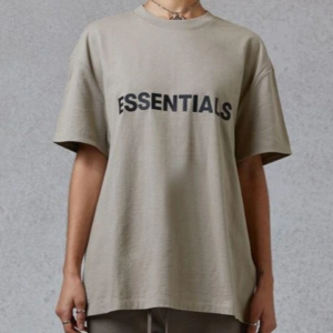 Alternative view of Fear Of God Essentials 3D Silicon Applique Boxy T-shirt Cement FOG-ES3SABTCMT