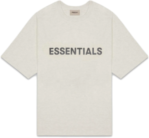 Áo Fear Of God Essentials 3D Silicon Applique Boxy T-Shirt Oatmeal FOG-ES3SABT - Ảnh 2