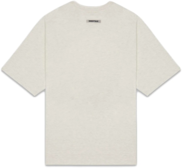 Áo Fear Of God Essentials 3D Silicon Applique Boxy T-Shirt Oatmeal FOG-ES3SABT - Ảnh 3