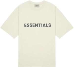 Áo Fear Of God Essentials 3D Silicon Applique Boxy T-Shirt 'Buttercream'