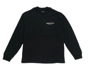 Fear Of God Essentinals Long Sleeve Photo T Shirt Black ESLSPTBK