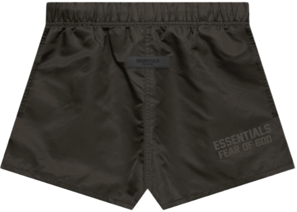 Quan Fear Of God Essentials Nylon Running Shorts 'Off Black'