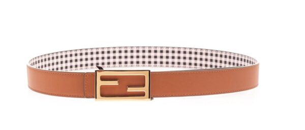 Thắt Lưng Fendi Reversible FF Logo Belt In Brown 8C0605ADK8F1BZP - Ảnh 2