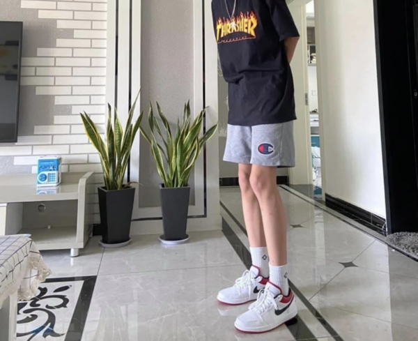 Giày Nike Air Jordan 1 Low GS 'White Gym Red' 553560-118 - Ảnh 4