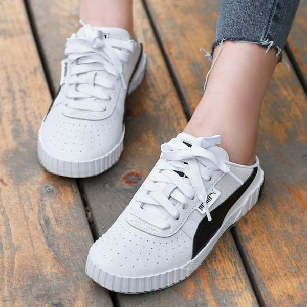 Giày Puma Cali Slip On 'White Black' Lace Up 370484-05 - Ảnh 5