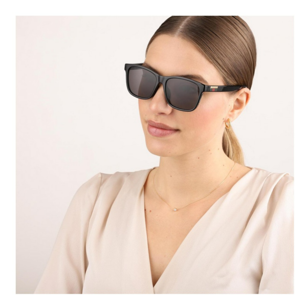 Kính Gucci Black Shiny Grey Square GG0746SA-001 - Ảnh 6