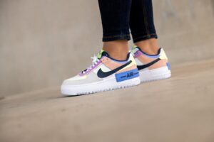Alternative view of Giày Nike Wmns Air Force 1 Shadow 'Crimson Tint Volt' CU8591-001