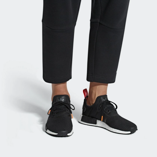 Giày Adidas NMD R1 Core Black Solar Orange B37621 - Ảnh 4