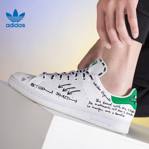 Giày Adidas Stan Smith Sharpie Pack Graffiti 'White Green' GV9800 - Ảnh 3