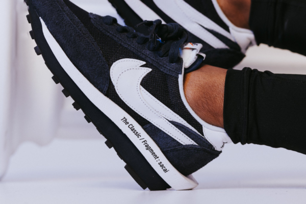 Giày Nike Fragment Design x sacai x LDV Waffle 'Blackened Blue' DH2684-400 - Ảnh 5