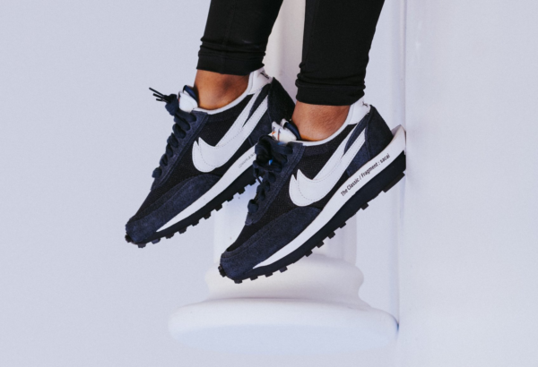 Giày Nike Fragment Design x sacai x LDV Waffle 'Blackened Blue' DH2684-400 - Ảnh 4