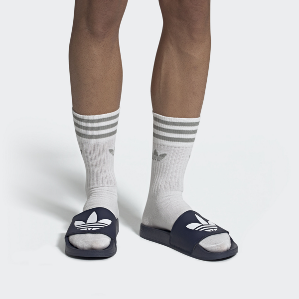 Dép Adidas Adilette Lite Slides Trefoil Logo Collegiate Navy FU8299 - Ảnh 2