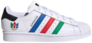 Giày Adidas Superstar J 'Colorful Stripes Cloud White' FW5236