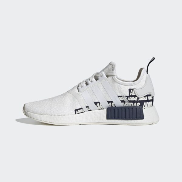 Giày Adidas NMD R1 'Wordmark Heel Crystal White Navy' FX6795 - Ảnh 4