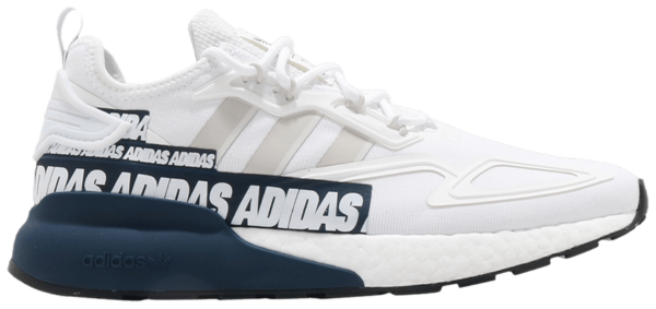 Giày Adidas ZX 2K Boost 'Bold Logo Graphic White Navy' FX7036