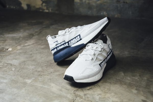 Giày Adidas ZX 2K Boost 'Bold Logo Graphic White Navy' FX7036 - Ảnh 3