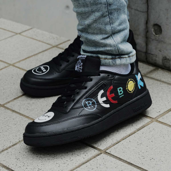 Giày Reebok BlackEyePatch x Club C 85 'Black' FY3074 - Ảnh 2