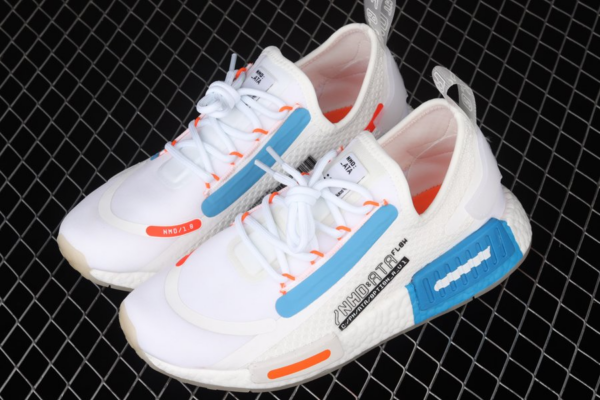 Giày Adidas NMD_R1 Spectoo 'White Shock Blue' FZ3629 - Ảnh 6