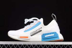Alternative view of Giày Adidas NMD_R1 Spectoo 'White Shock Blue' FZ3629