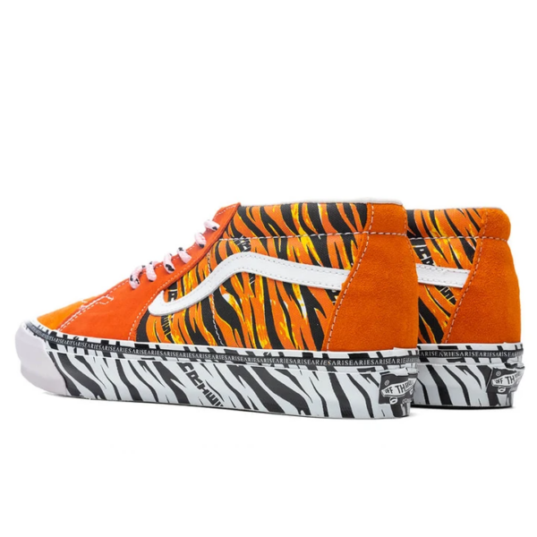 Giày Vans Aries x OG Sk8-Mid LX 'Tiger Bright' VN0A4BVC9WW - Ảnh 5