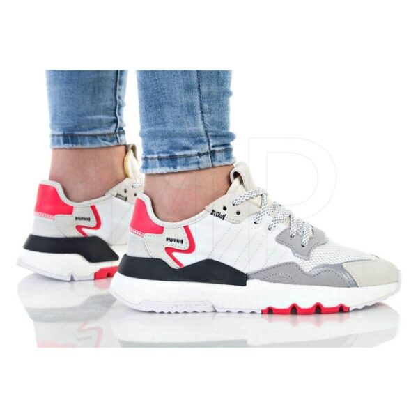 Giày Adidas Nite Jogger J 'White Shock Red' G28044 - Ảnh 2