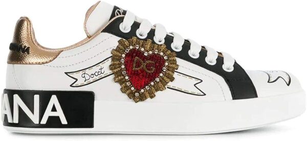 Giày Dolce & Gabbana Calfskin Portofino Sneakers With Embroidery 'Multicolor' CK1544AZ138-HWT77