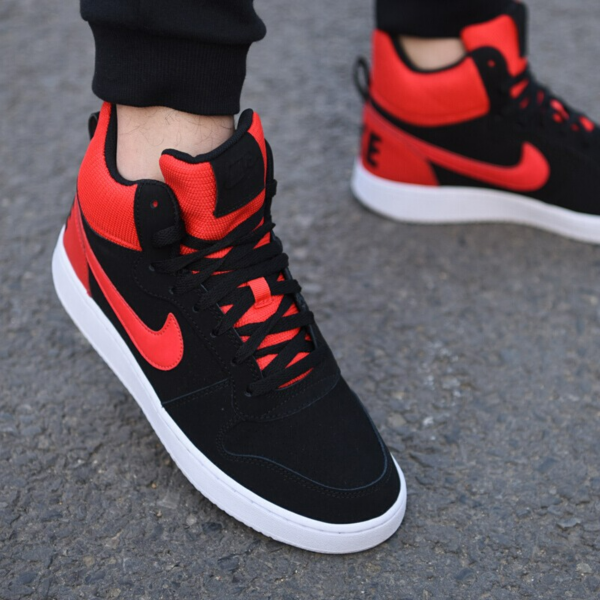 Giày Nike Court Borough Mid 'Black Action Red' 838938-061 - Ảnh 3