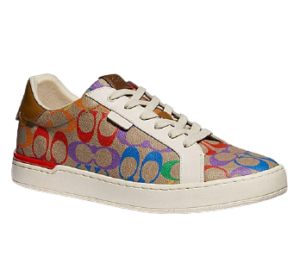 Alternative view of Giày Coach Lowline Low Top Sneaker In Rainbow Signature Canvas G5161-TAM
