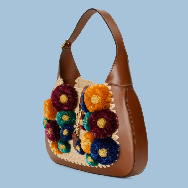 Tui Gucci Jackie 1961 Medium Shoulder Bag With Applique 'Brown' 636712-9SVLG-907
