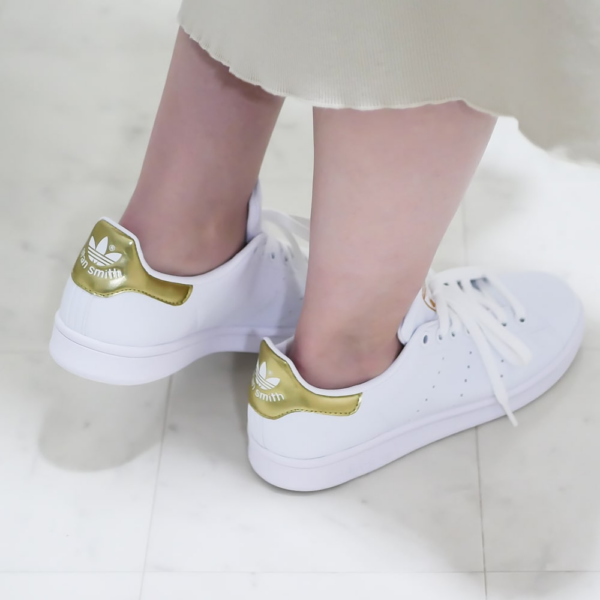 Giày Adidas Wmns Stan Smith 'White Gold Metallic' G58184 - Ảnh 4