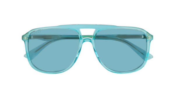 Kính Gucci Navigator Sunglasses 'Light Blue' GG0262S-003-58 - Ảnh 2