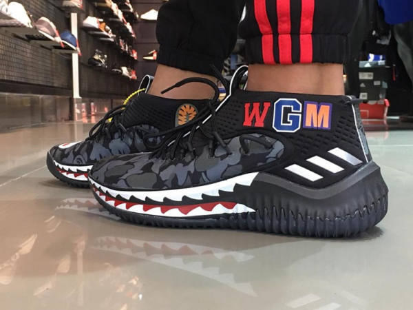 Giày Adidas A Bathing Ape x Dame 4 'Black Camo' AP9975 - Ảnh 3