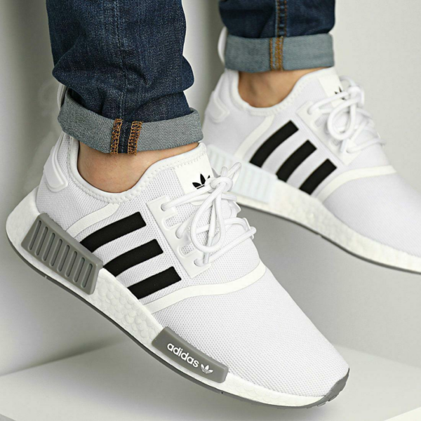 Giay Adidas NMD R1 Primeblue 'White Black Grey' GZ9261