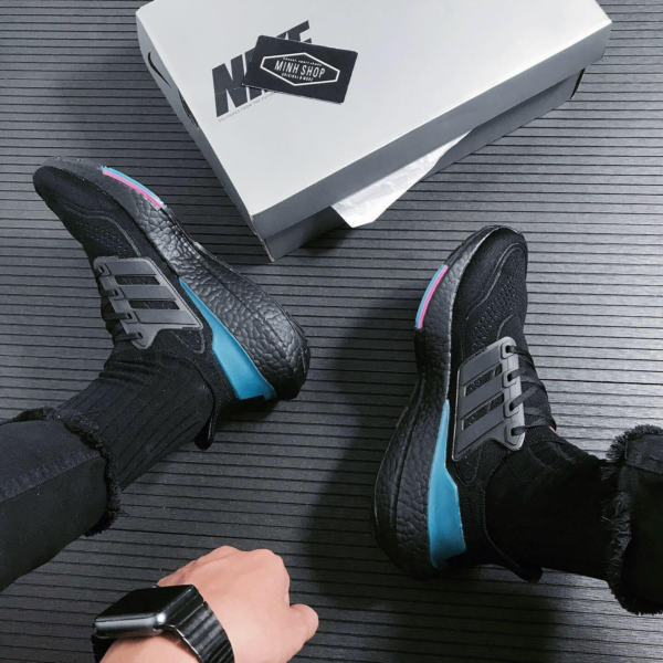 Giày Adidas UltraBoost 21 'Black Active Teal' FZ1921 - Ảnh 5