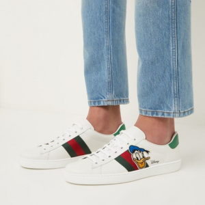 Giay Gucci x Disney Ace 'Donald Duck Patch' 649399-1XG60-9114