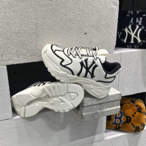 Giay MLB Big Ball Chunky NY 'White Black Line' 3ASHCLS2N-50BKS