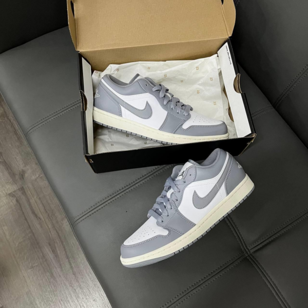 Giày Nike Air Jordan 1 Low 'Vintage Grey' 553558-053 - Ảnh 5