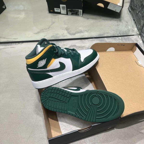 Giày Nike Air Jordan 1 Mid 'Sonics' 554725-371 - Ảnh 4