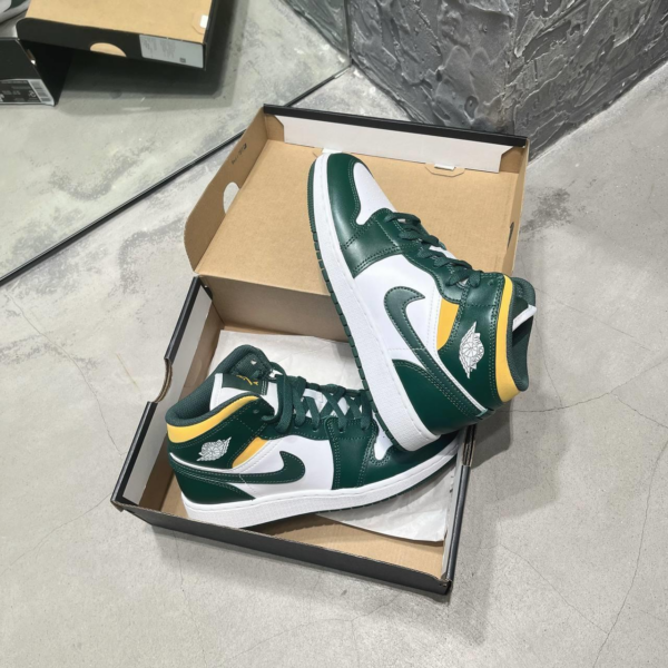 Giày Nike Air Jordan 1 Mid 'Sonics' 554725-371 - Ảnh 3