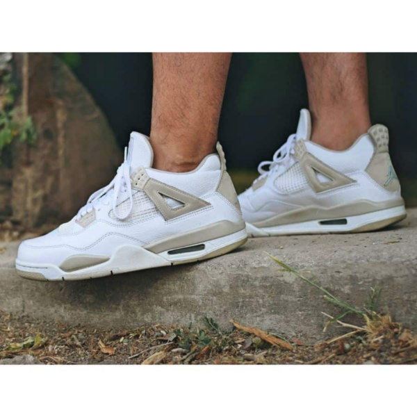 Giày Nike Air Jordan 4 Retro GS 'Linen' 487724-118 - Ảnh 6