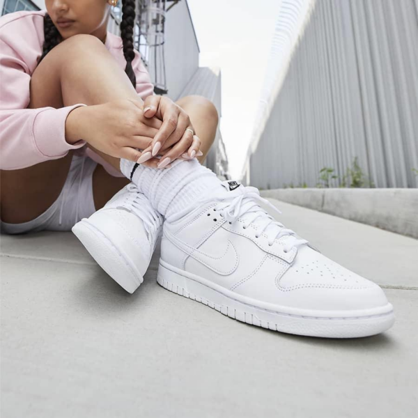 Giày Nike Wmns Dunk Low 'Triple White' DD1503-109 - Ảnh 3