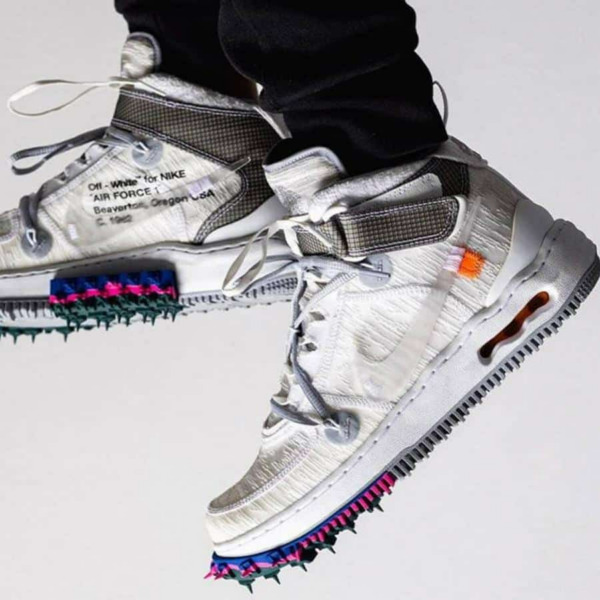 Giày Nike Off-White x Air Force 1 Mid 'White' DO6290-100 - Ảnh 2