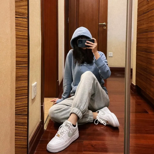 Giày Nike Wmns Air Force 1 'White Light Silver' CZ0270-106 - Ảnh 4
