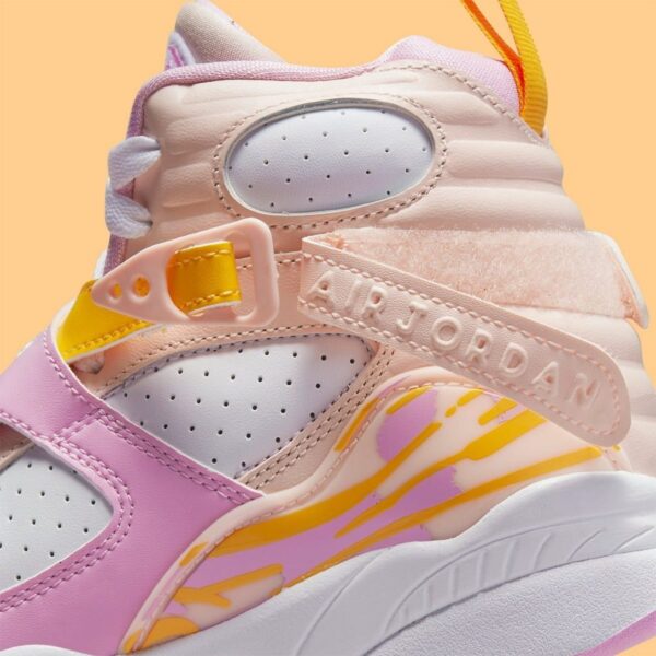 Giày Nike Air Jordan 8 Retro GS 'Light Arctic Pink' 580528-816 - Ảnh 4
