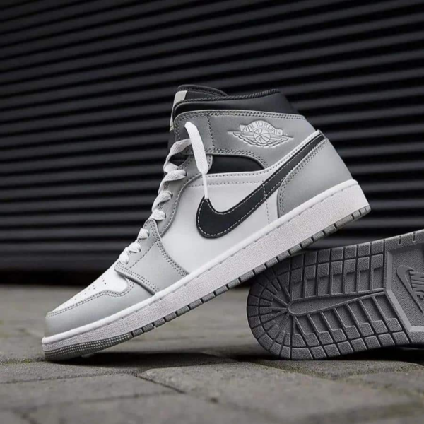 Giày Nike Air Jordan 1 Mid 'Light Smoke Grey' 554725-078 - Ảnh 7