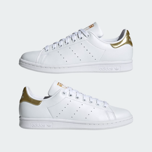 Giày Adidas Wmns Stan Smith 'White Gold Metallic' G58184 - Ảnh 5
